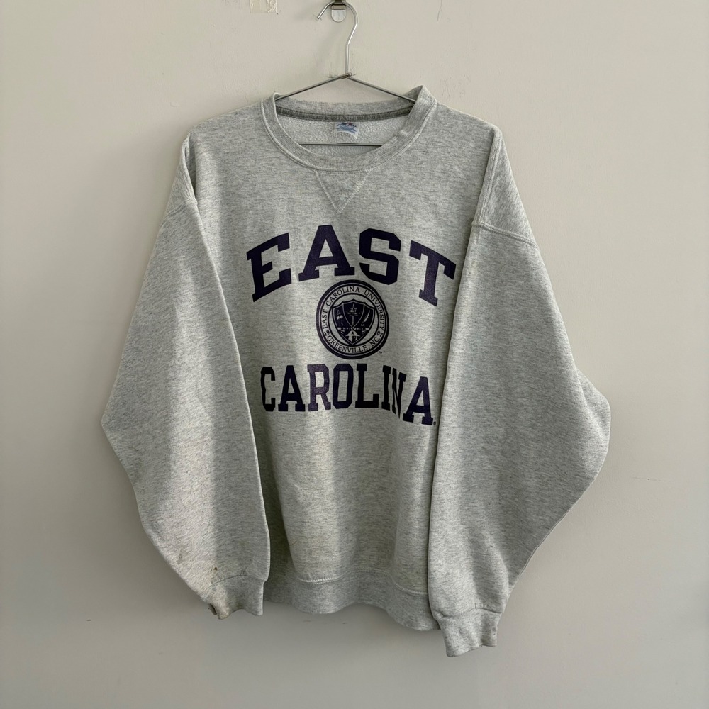 Russell Athletic East Carolina University Crewneck Sweatshirt Grey XL
